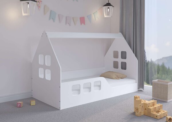 Montessori HÁZIKÓ ágy 160x80cm - ajándék matraccal - balos