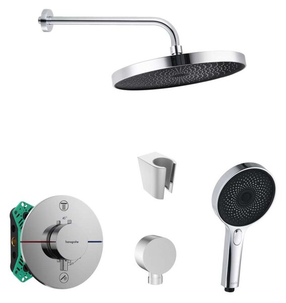 SANITINO - Zuhanyszett termosztáttal és rejtett testtel hansgrohe, kielle tartozékok, króm SANI21HKK002