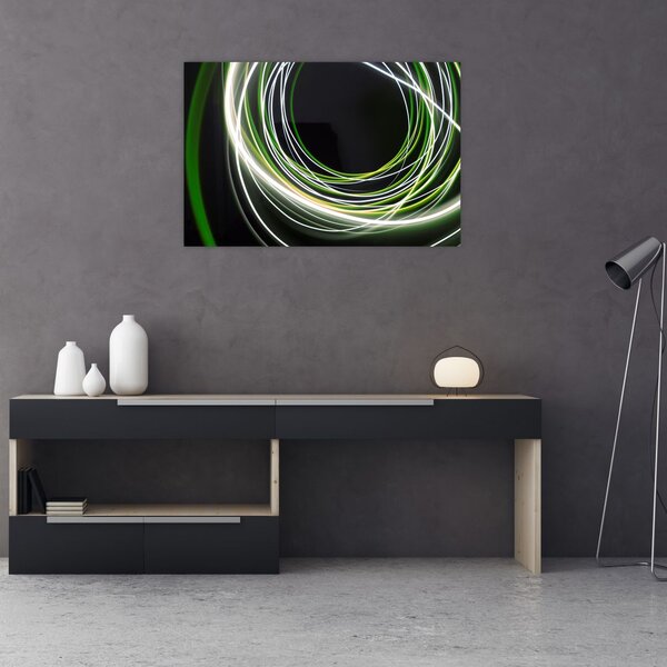 Kép zöld vonalak (90x60 cm)