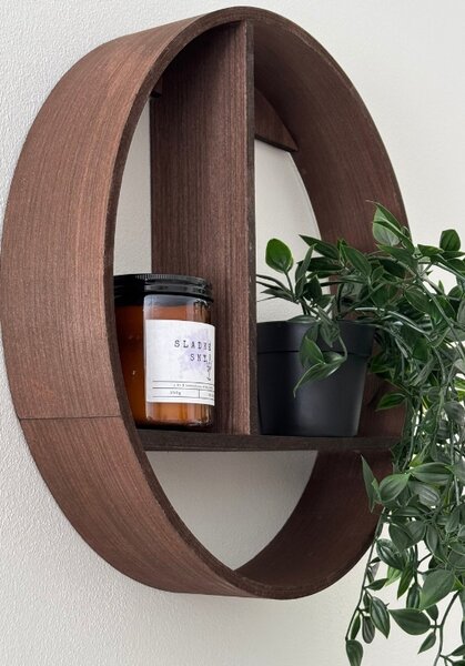 Fali dekoratív polc ACCENTS 37 cm - több színben Szín: Sötétbarna