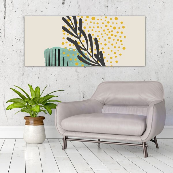 Kép - Absztrakt lapok N⁰3 (120x50 cm)