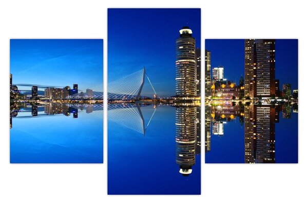 Kép - éjszaka Rotterdam (90x60 cm)