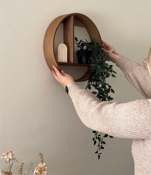 Fali dekoratív polc ACCENTS 37 cm - több színben Szín: Sötétbarna