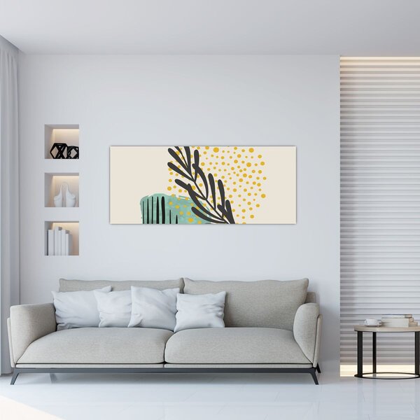Kép - Absztrakt lapok N⁰3 (120x50 cm)