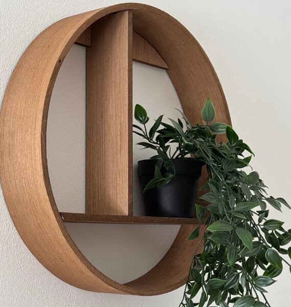 Fali dekoratív polc ACCENTS 37 cm - több színben Szín: Sötétbarna