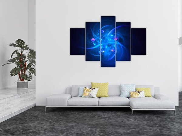 Modern kép kék absztrakció (150x105 cm)