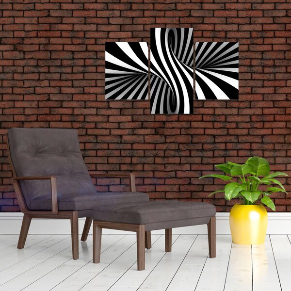 Absztrakt kép zebra csíkokkal (90x60 cm)