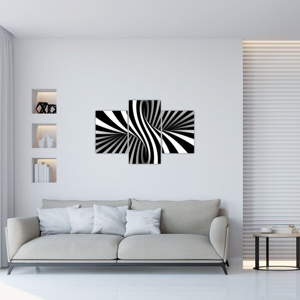 Absztrakt kép zebra csíkokkal (90x60 cm)