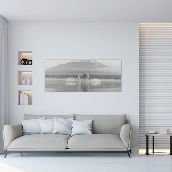 Kép - Szerelmes hattyúk (120x50 cm)