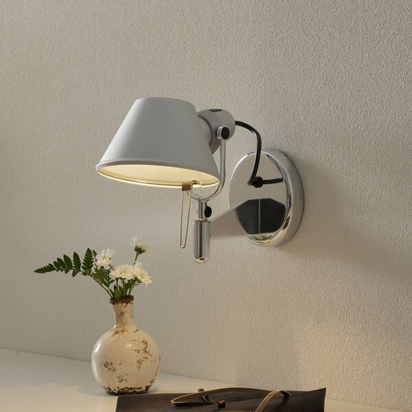 Artemide Tolomeo Faretto - designer fali lámpa, Alu / szürke / cink, Folyosó, Alumínium, Dizájn