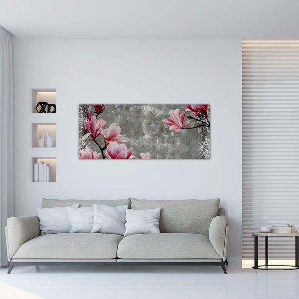 Kép virággal (120x50 cm)