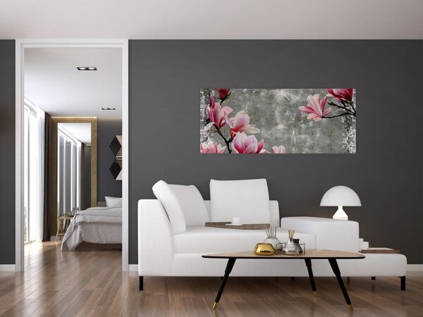 Kép virággal (120x50 cm)