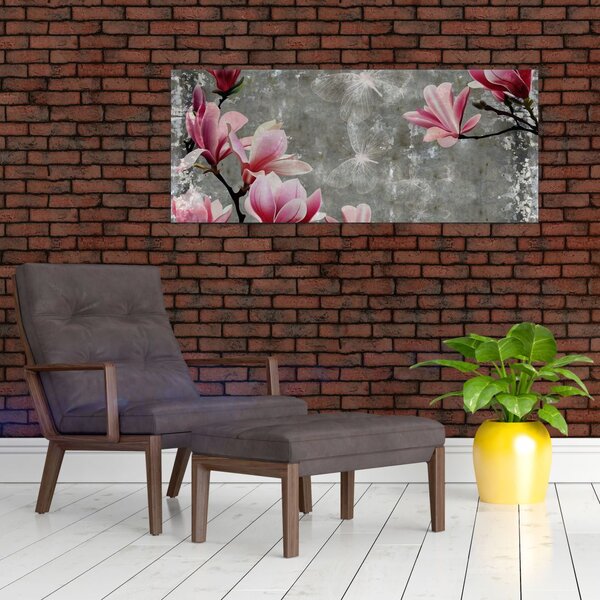 Kép virággal (120x50 cm)
