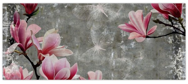 Kép virággal (120x50 cm)