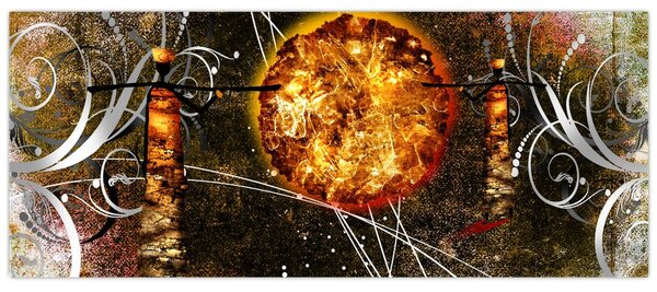 Egy őskori festmény képe (120x50 cm)
