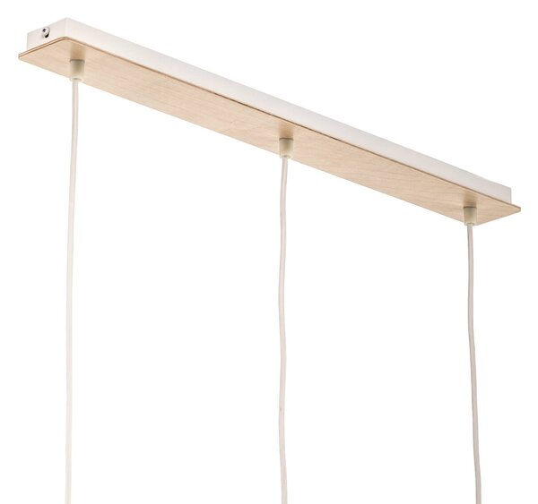 EMIBIG LIGHTING Tako függő világítás, 3 izzós, fehér, dimmelhető, Fehér / opál, Nappali / Étkező, fém, Modern