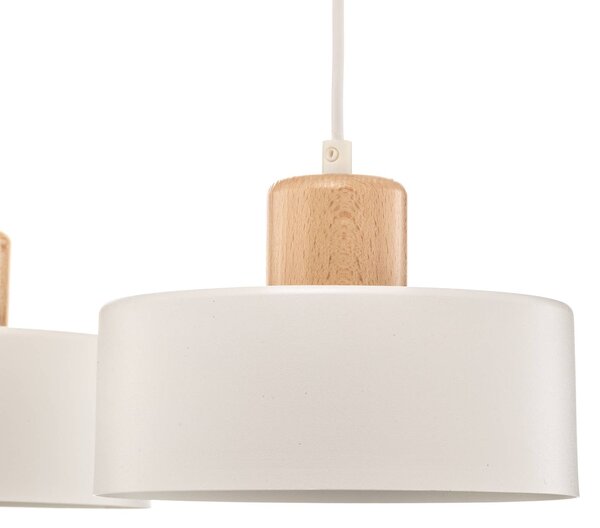 EMIBIG LIGHTING Tako függő világítás, 3 izzós, fehér, dimmelhető, Fehér / opál, Nappali / Étkező, fém, Modern