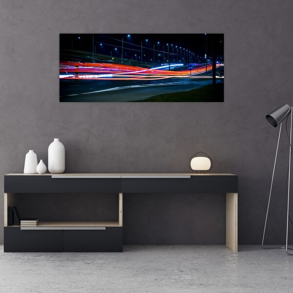 Éjszakai város képe (120x50 cm)