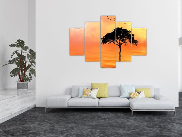 Kép egy fáról naplementekor (150x105 cm)