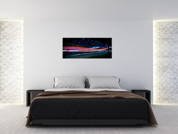 Éjszakai város képe (120x50 cm)