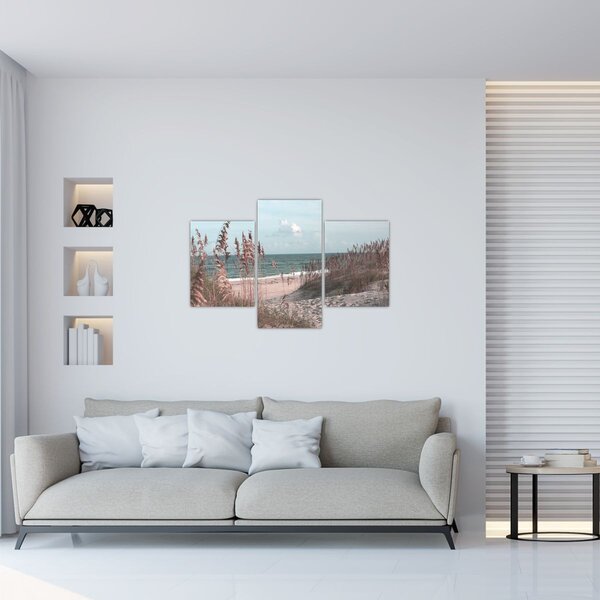 Kép - Rózsaszín strand (90x60 cm)