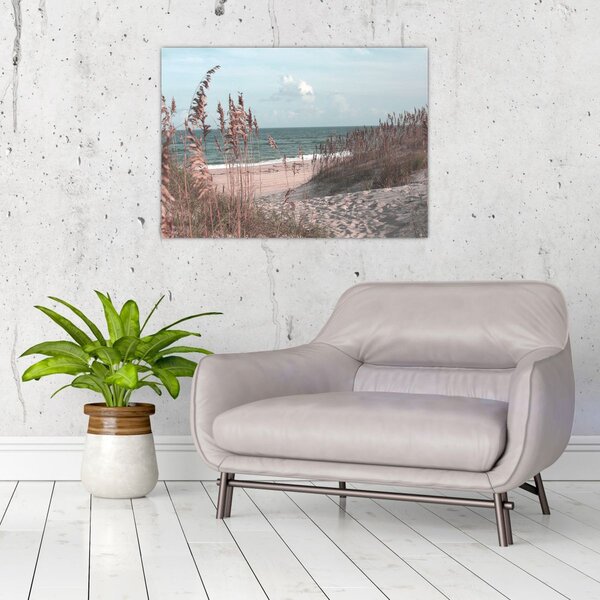 Kép - Rózsaszín strand (70x50 cm)