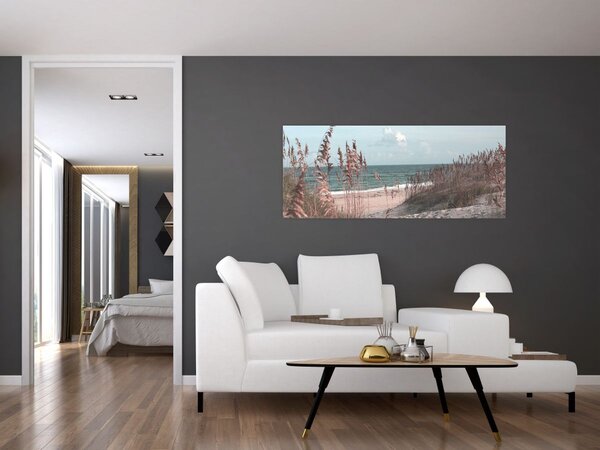 Kép - Rózsaszín strand (120x50 cm)