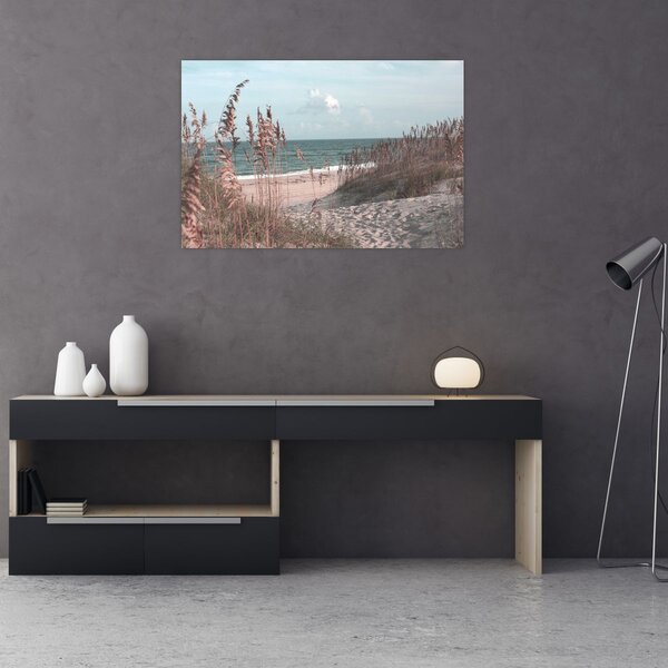 Kép - Rózsaszín strand (90x60 cm)