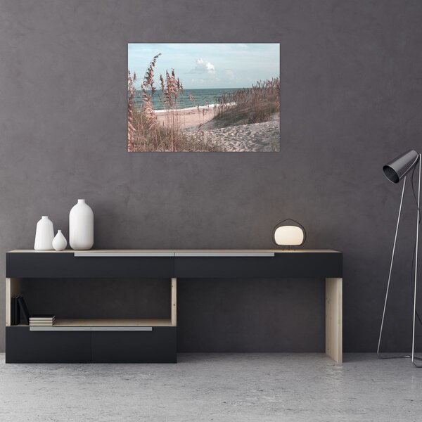 Kép - Rózsaszín strand (70x50 cm)
