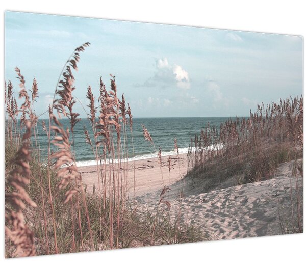 Kép - Rózsaszín strand (90x60 cm)