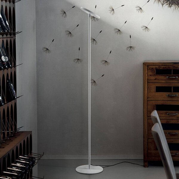Linea Light LED állólámpa Joshua fehér, dimmelhető, Fehér / opál, Nappali / Étkező, fém, Modern
