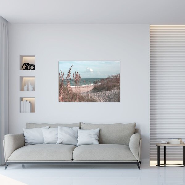 Kép - Rózsaszín strand (90x60 cm)
