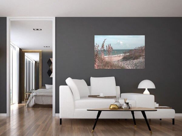 Kép - Rózsaszín strand (90x60 cm)