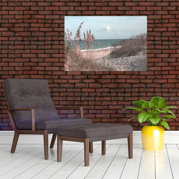 Kép - Rózsaszín strand (90x60 cm)