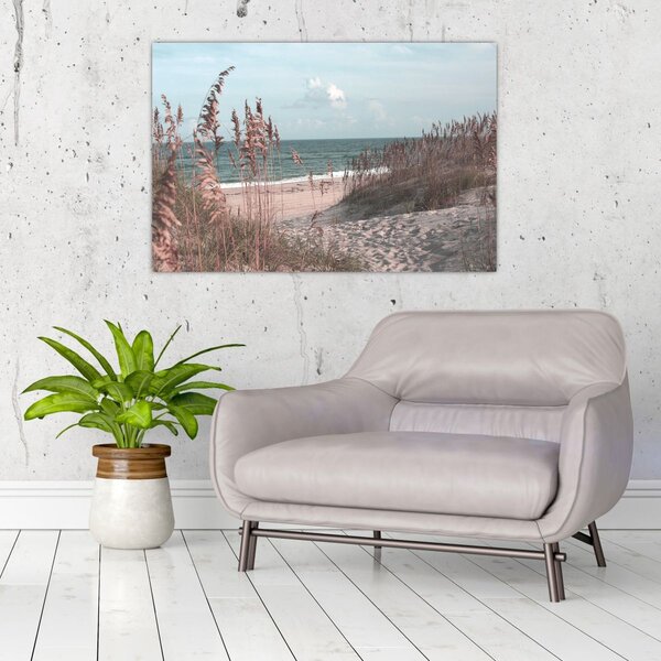 Kép - Rózsaszín strand (90x60 cm)