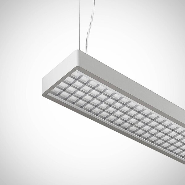 Arcchio Susi LED irodai függesztéklámpa, ezüst, 120 cm, 4000K, DALI, dimmelhető, Alu / szürke / cink, Dolgozószoba / Iroda, Alumínium, Modern