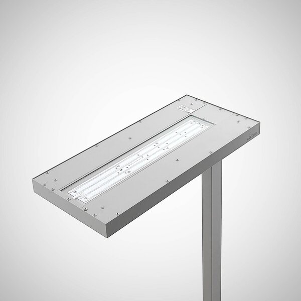 Arcchio LED állólámpa Logan Ultra, CCT, szenzoros, dimmelhető, dimmelhető, Alu / szürke / cink, Dolgozószoba / Iroda, Alumínium, Modern