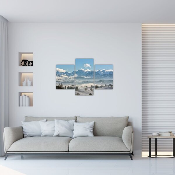 A havas hegyek képe (90x60 cm)
