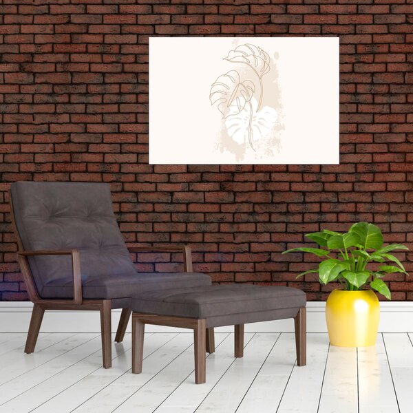 Kép - Line art monstera N⁰1 (90x60 cm)