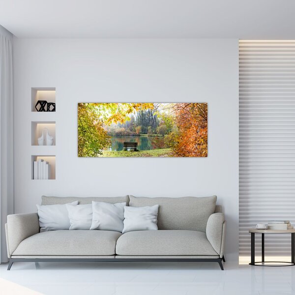 Egy tó képe (120x50 cm)