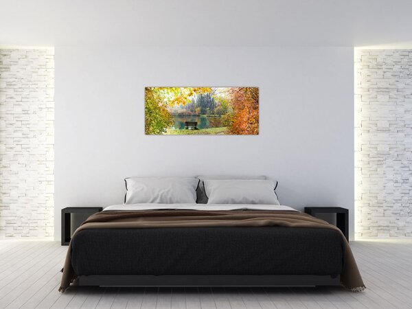 Egy tó képe (120x50 cm)