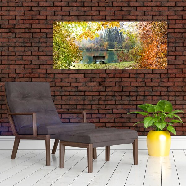 Egy tó képe (120x50 cm)