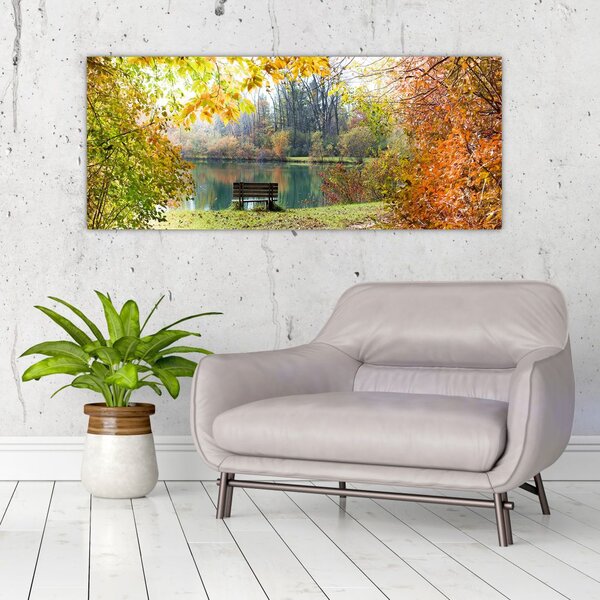 Egy tó képe (120x50 cm)