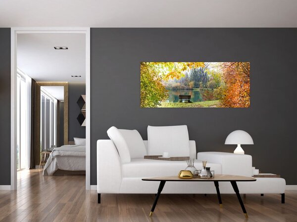 Egy tó képe (120x50 cm)