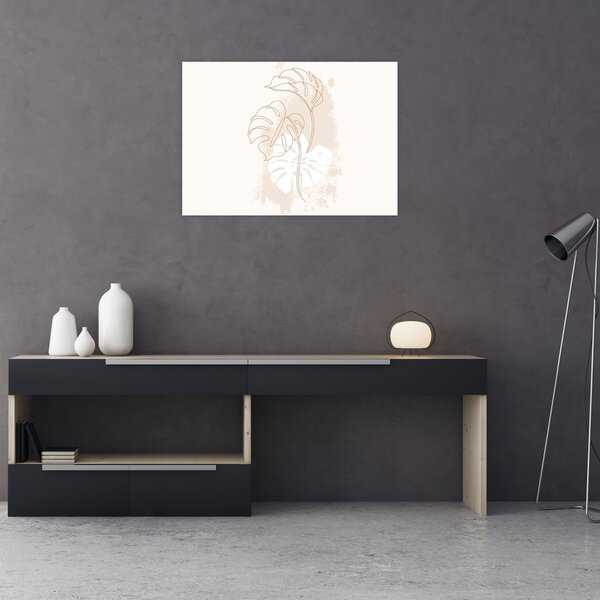 Kép - Line art monstera N⁰1 (70x50 cm)