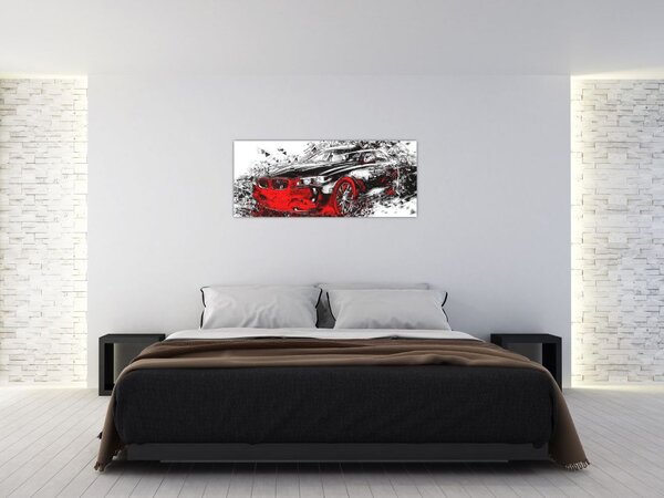 Kép - Festett autó akció közben (120x50 cm)