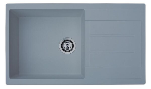 Atos Mega Metalac 377927 Gránit Mosogatótálca - Extra mély, Csepegtetőtálcás, Grafit
