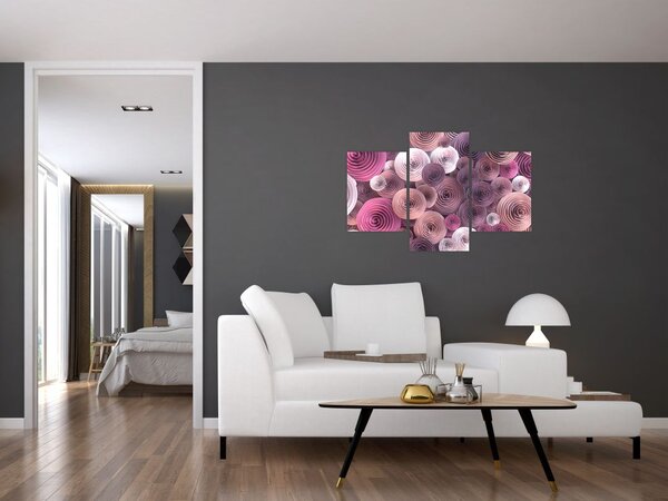 Absztrakt kép Rózsa virága (90x60 cm)