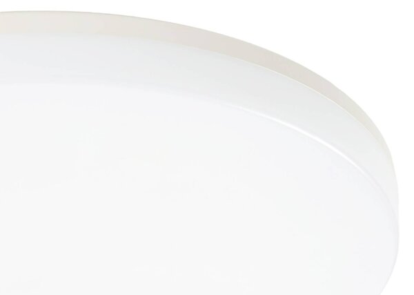 PRIOS Prios LED mennyezeti lámpa Artin, Ø 28 cm, fehér, CCT, IP65, Fehér / opál, Fürdőszoba, Műanyag, Modern