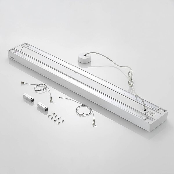 Arcchio Susi LED irodai függőlámpa, fehér, 120 cm, 4,000K, DALI, dimmelhető, Fehér / opál, Dolgozószoba / Iroda, Alumínium, Modern